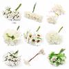 White Series Artificial Flower Cherry Stamens Berries Bundle DIY Cake Christmas Wedding Gift Box Wre