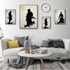 RELIABLI ART Samurai Watercolor Man Posters And Prints Canvas Painting Black And White Art Wall Pictures For Room NO FRAME