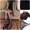 Love Black Retro Rose Flower Bottoming Stockings Pantyhose Fishnet Lace Trousers Gothic Tights