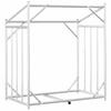 Firewood Rack with Rain Cover 101 x 61 x 110.5 cm Galvanized Steel