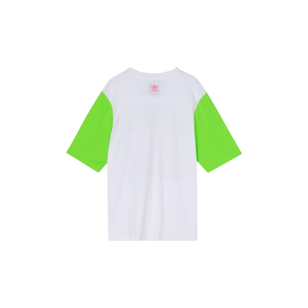 Adidas Футболка Originals x Jeremy Scott с мультяшным принтом и круглым вырезом и короткими рукавами SS23, мужские топы из серии Collaboration, белые H53371