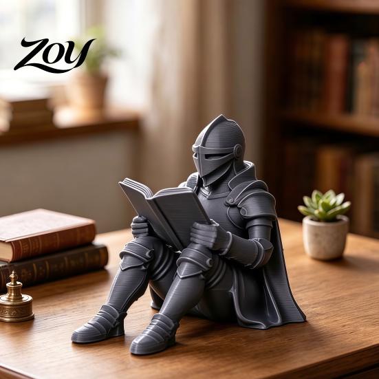 Декор в средневековом стиле 3D-печатный рыцарь, уголок для книги, фигурка для чтения, фэнтези-фигурка на рабочий стол, декор для уголка, креативная статуэтка-закладка для