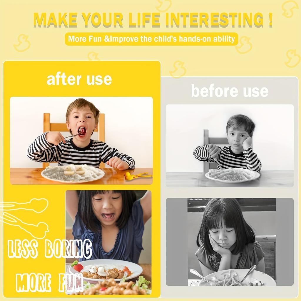 Форма для риса в виде утки - 2 набора форм для суши в виде утки своими руками с зажимами в виде животных для риса, картофельного пюре, снега и многого другого - в комплекте полиэтиленовые перчатки