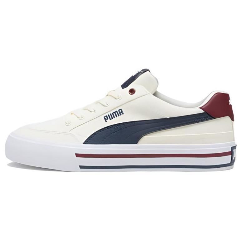 Puma Court Classic Vulc Comfortable Casual Lightweight Low-Top Skate Shoes Unisex Sneakers White Blue Red 396353-01