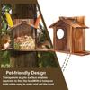 Wooden Squirrel Feeder Durable Hamster Feeding Box Pet Food Dispenser  Balcony