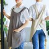1PC Female Women Apron Cotton Linen Apron Dress Cafe Kitchen Cooking Florist Vintage Dress