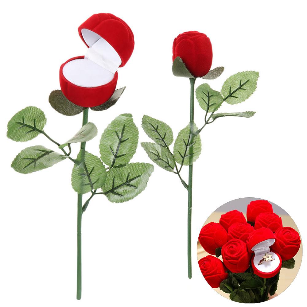 Аксессуары Свадебные Коробки для Колец Серьги Подставка для Ожерелий Бархатная Шкатулка для Ювелирных Изделий Контейнер для Браслетов