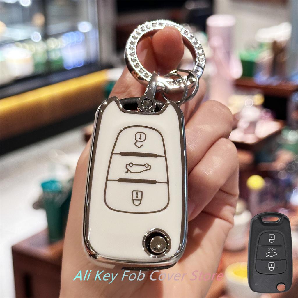 Key Fob Cover with Keychain Lanyard for Hyundai I10 I20 Ix20 I30 Ix35 for Kia Ceed Soul Sportage Venga