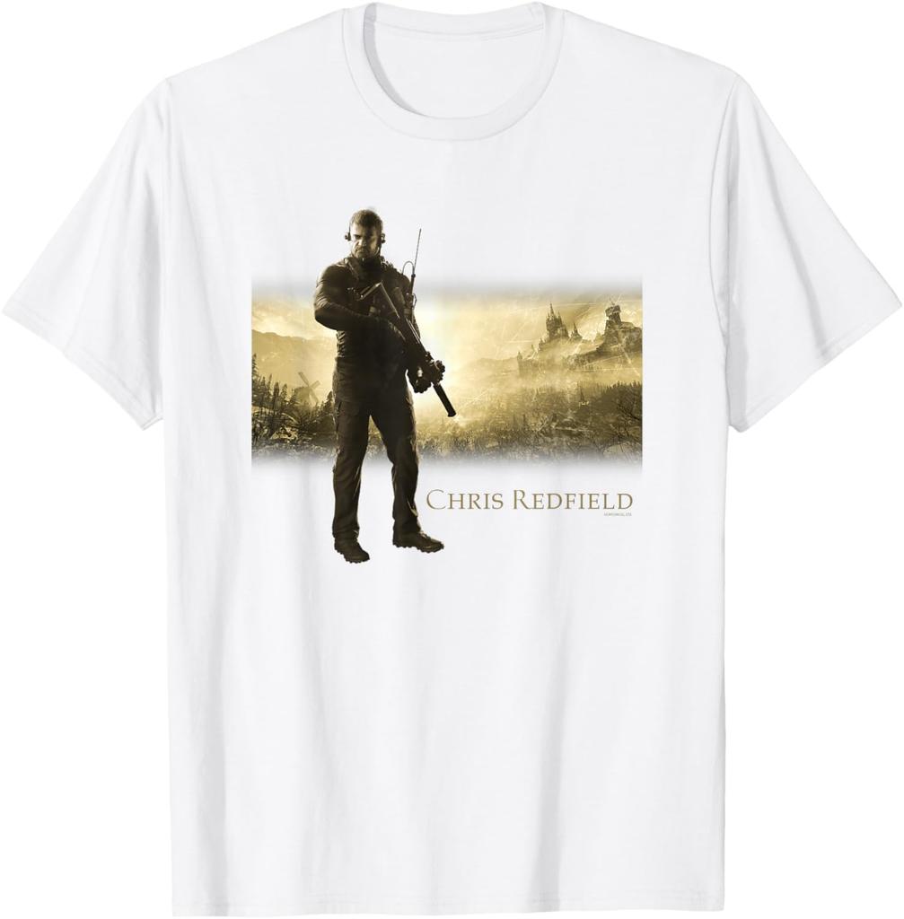Resident Evil Village Gold Edition Футболка с Крисом Мужская и Женская Летняя Хлопковая Одежда Модная Повседневная Футболка с Коротким Рукавом