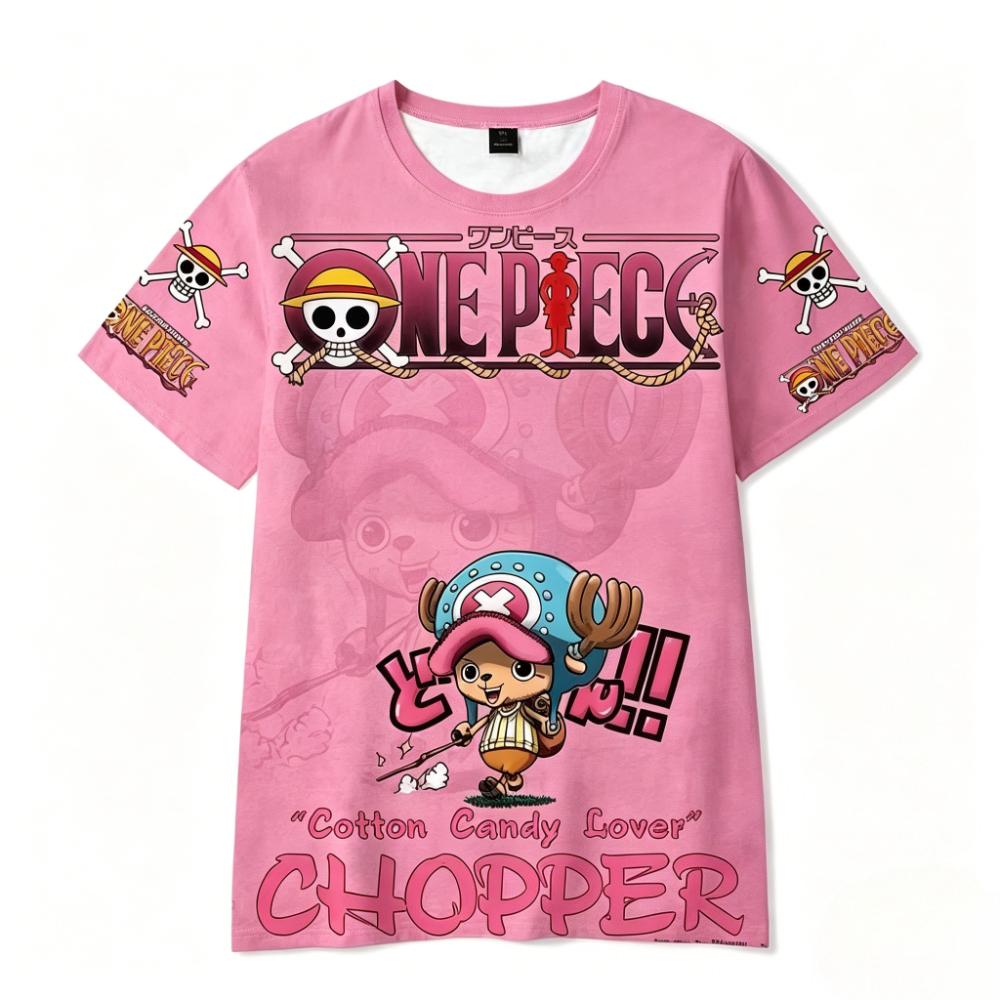 One Piece Summer New Top Tony Tony Chopper Zoro Theme 3D T-shirt One Piece Luffy Cartoon Adult Top Quick Drying Unisex T-shirt