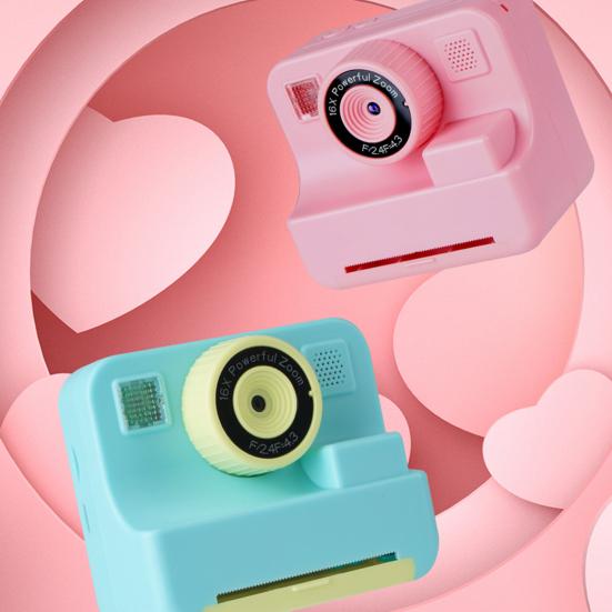 Instant Print Portable Camera with Large Screen 40MP Clarity Compact Size Portable Multifunctional Kids Camera with Color Pens Set