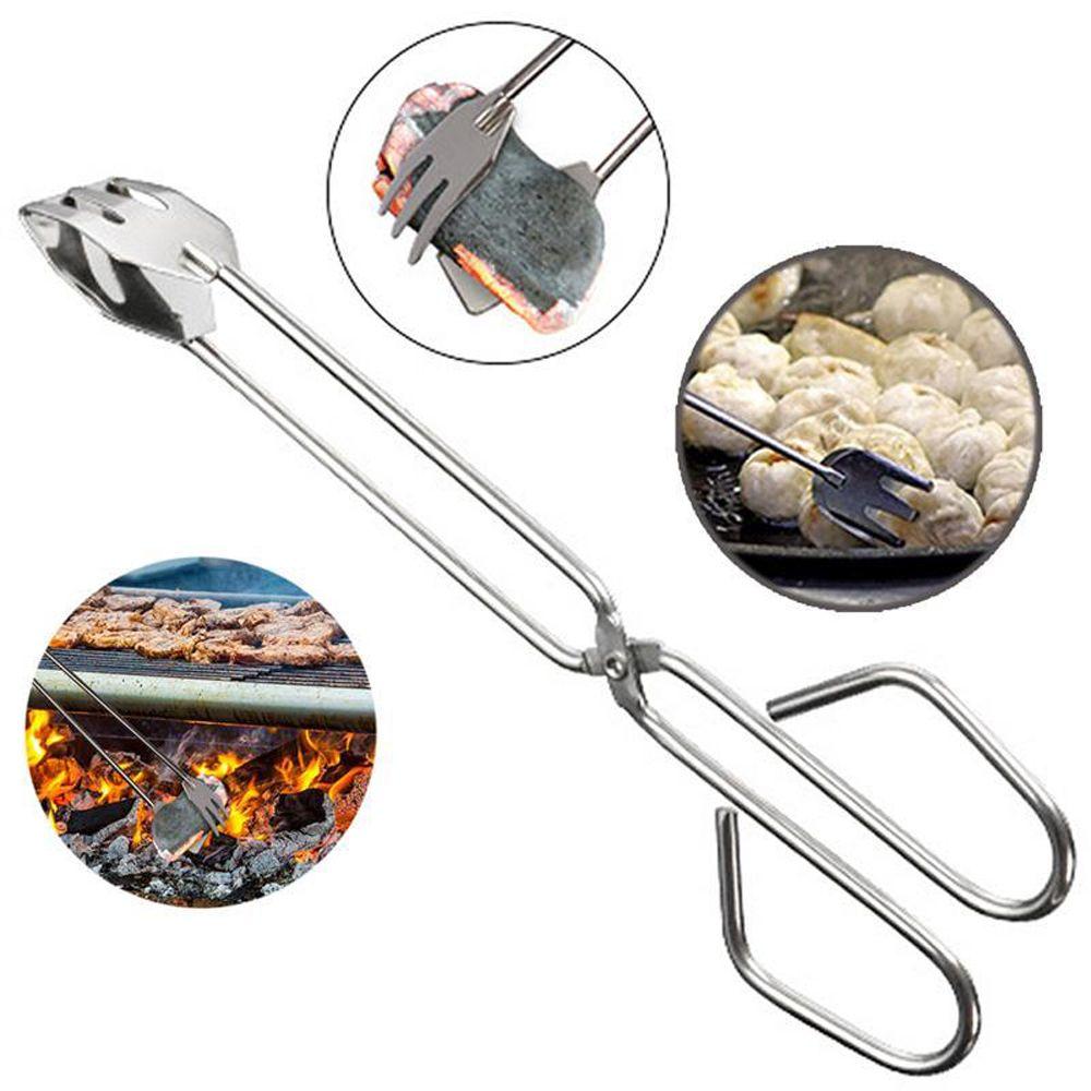 Portable Grilled Stainless Steel Charcoal Clip BBQ Tongs Barbecue Accessories Food Clip
