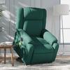 VidaXL Electric Massage Recliner Dark Green Fabric 3205244