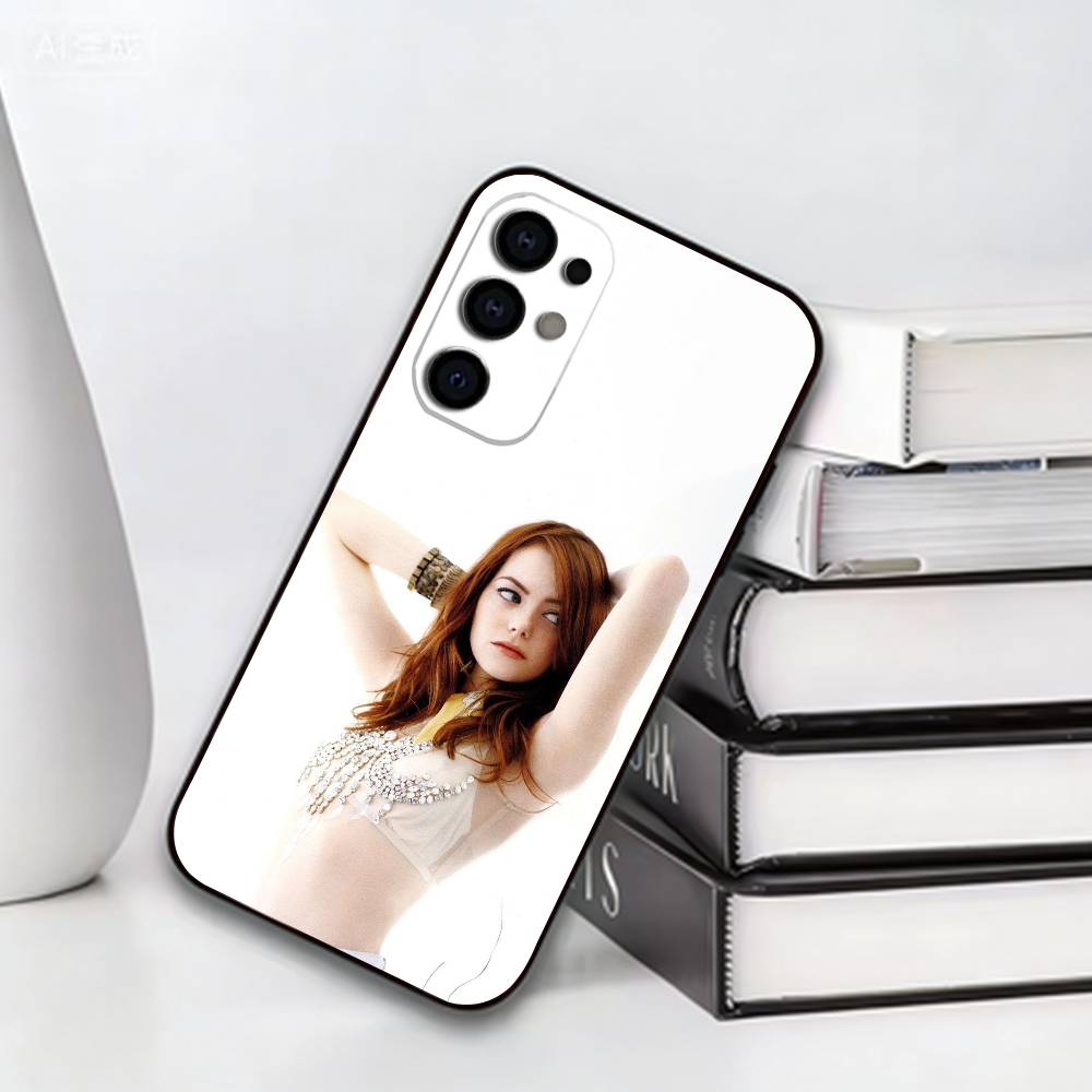 Чехол для телефона с изображением актрисы Эммы Стоун для Samsung S25, S24, S21, S22, S23, S30, Ultra, S20, Plus, Fe, Мягкий силиконовый черный чехол