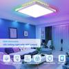 Светодиодные потолочные светильники с регулируемой яркостью, современные панельные светильники с подсветкой, пульт дистанционного управления, 220 В, потолочный светильник для домашнего освещения