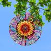 10 Inch Sunflower Wind Spinner 2D Kinetic Metal Hanging Decor with 360 Rotation for Garden Yard Indoor Outdoor Colorful Gift for Women Men