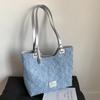 Джинсовая сумка женская большой вместимости новая летняя повседневная на плечо для студентов колледжа для учебы/работы сумка-тоут