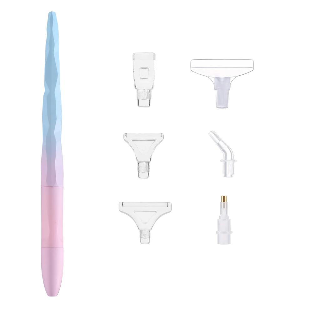 Ручка для алмазной живописи Gradient 5D Diamond Art Pen, ручка для алмазной живописи и аксессуары для круглых и квадратных драгоценных камней с шестью сверлами