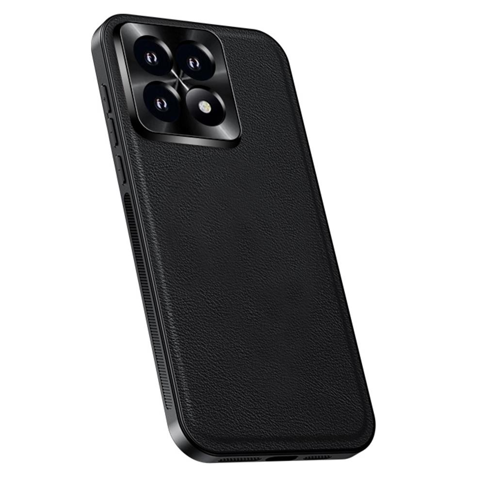 For Xiaomi 14T Pro Case PU+TPU+PC Phone Back Cover with Metal Lens Frame