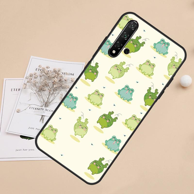 Милая Зеленая Лягушка Для Huawei Nova Y91 Y61 Y60 Y70 Y72 Y73 Y90 9 10 SE 7i 8i 11i 12i P30 P40 Lite P60 Pro Чехол