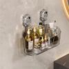 Versatile Suction Storage Holder Practical Knob Designs Bathroom Rack Provides Secure Storage Without Wall Damage