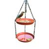 Hanging Double Layer Bird Feeder Large Capacity Durable Bird Water Bowl Convenient Dual-purpose Bird Feeding Dish Outside Patio