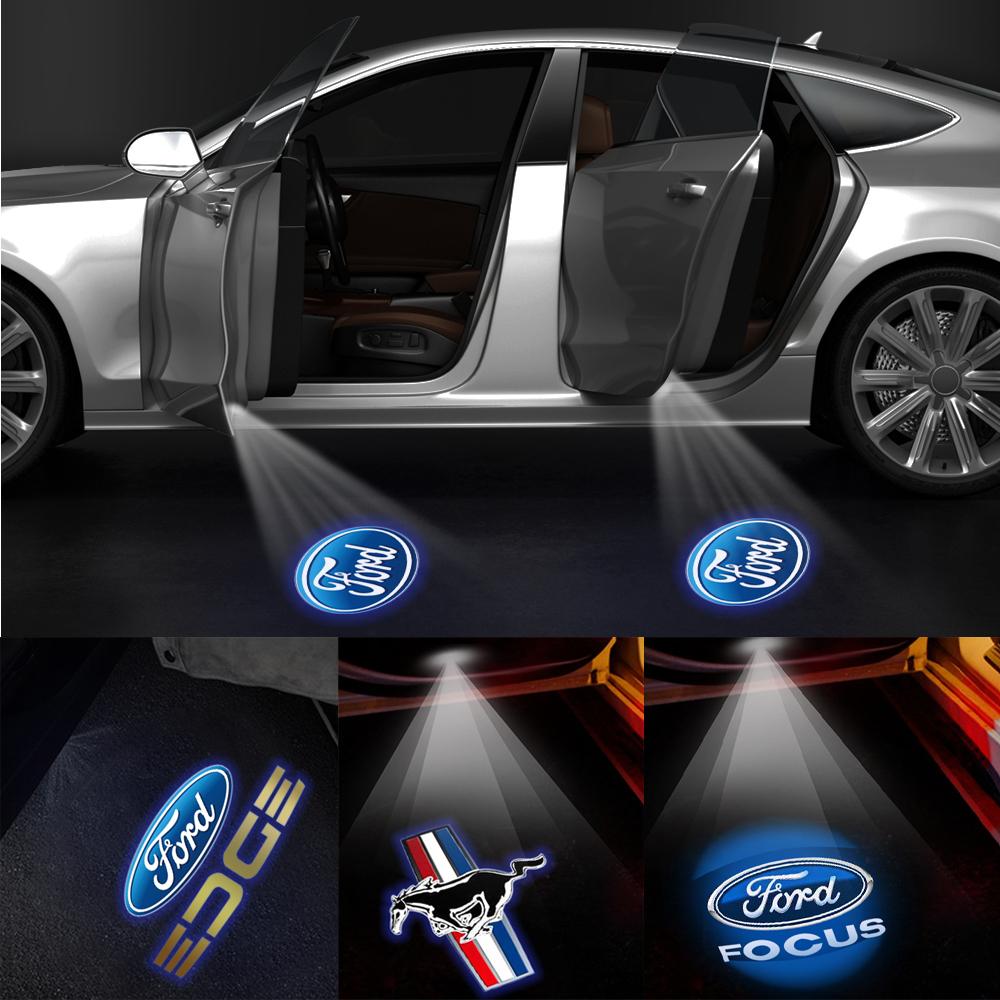 LLB4 3D HD Car Laser LED Induction Lamp Welcome Light Decoration Logo For Ford ST Fiesta Focus Mk2 3 4 Edition Mondeo Fusion Ecosport