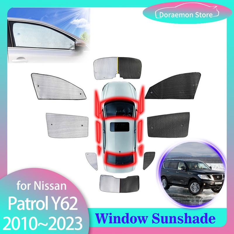 Полные солнцезащитные шторки для Nissan Patrol Royale Y62 Armada Infiniti QX56 QX80 Nismo 2010~ Аксессуары Защитный козырек-шторка на лобовое стекло