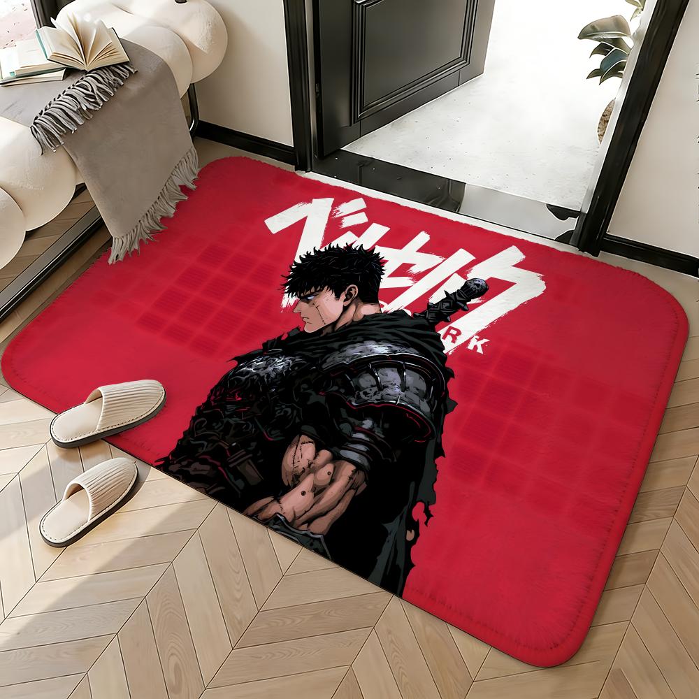 Soft Absorbent Non-Slip Rug Manga Berserk Floor Mat Home Decor Doormat Bedroom Floor Mat Shower Carpet