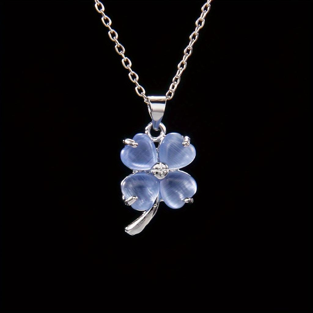 Классическое и модное колье с четырьмя листочками клевера и цепочкой на ключице, лучший подарок для девушки.
