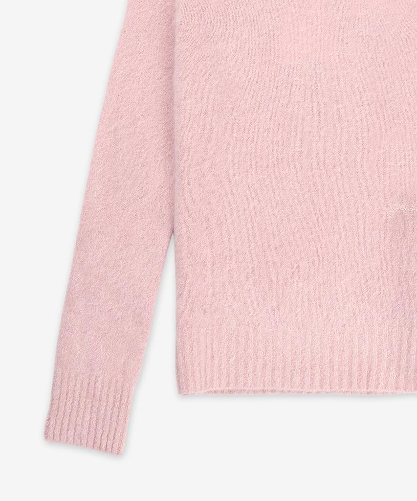 Вязаный джемпер Gani с brushed альпакой, круглый вырез - Розовый / K2272868