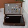 Pu Badge Storage Box Wood Chest Pin Display Box New Jewelry Case