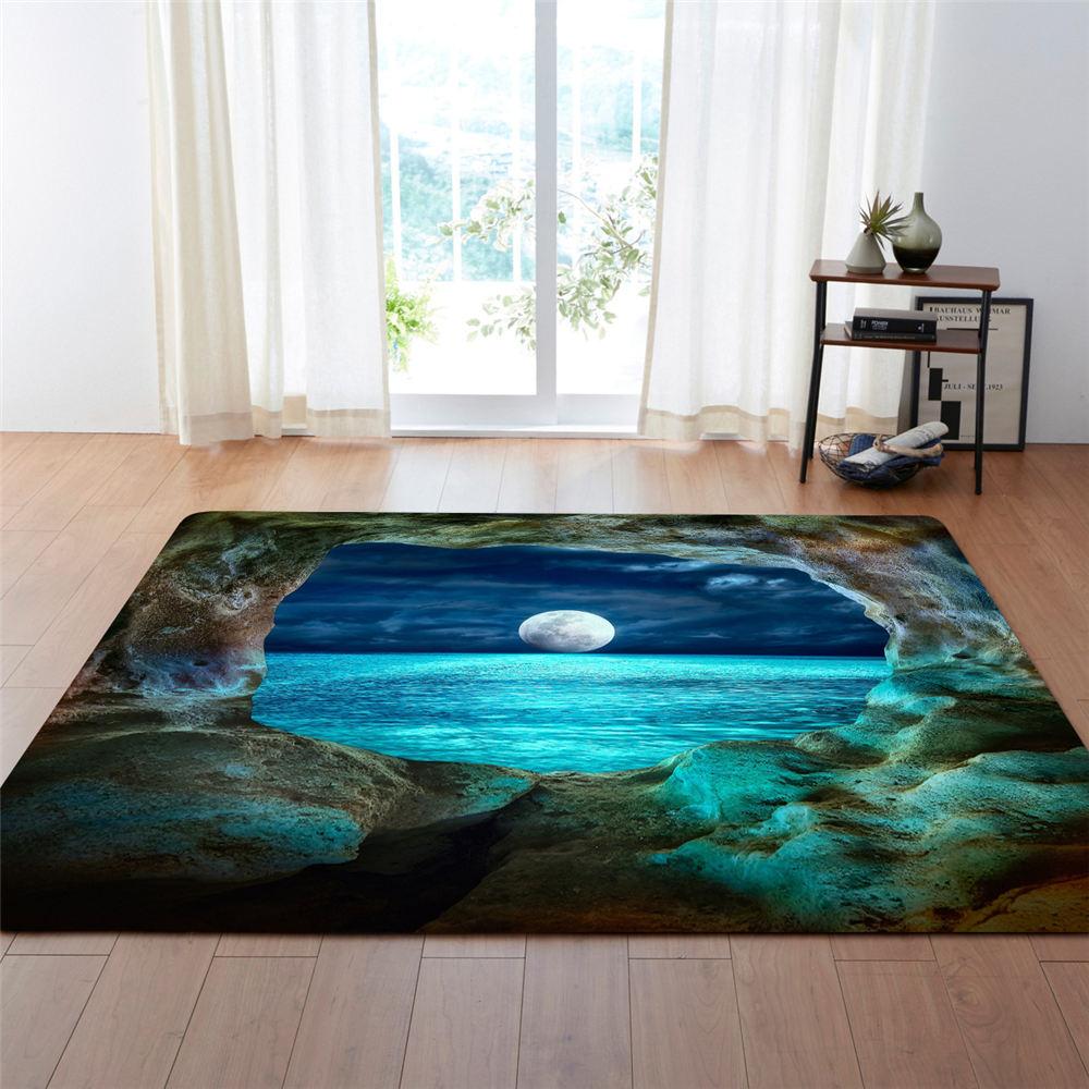 Ковер Bat Spider Moon 3D Хэллоуин Ковер для гостиной Ковер для игровой зоны для мальчиков и детей Кухонный ковер для пола в спальне Коврик для ванной из пены с памятью