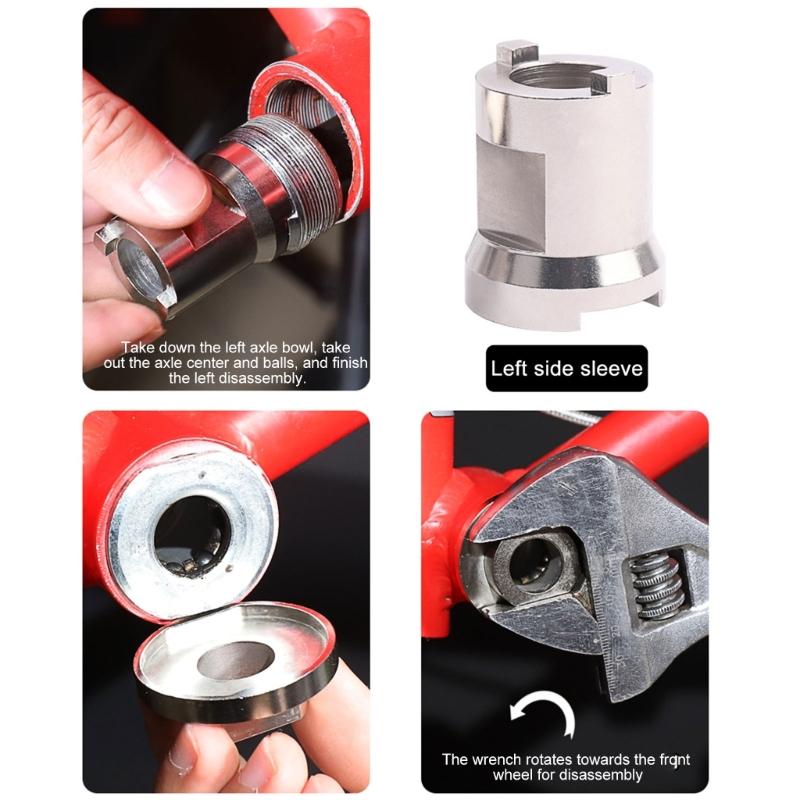 Инструмент для снятия каретки горного велосипеда для центральных валов велосипедов, стальной инструмент для нижних осей велосипедов, съемник шатунов велосипеда