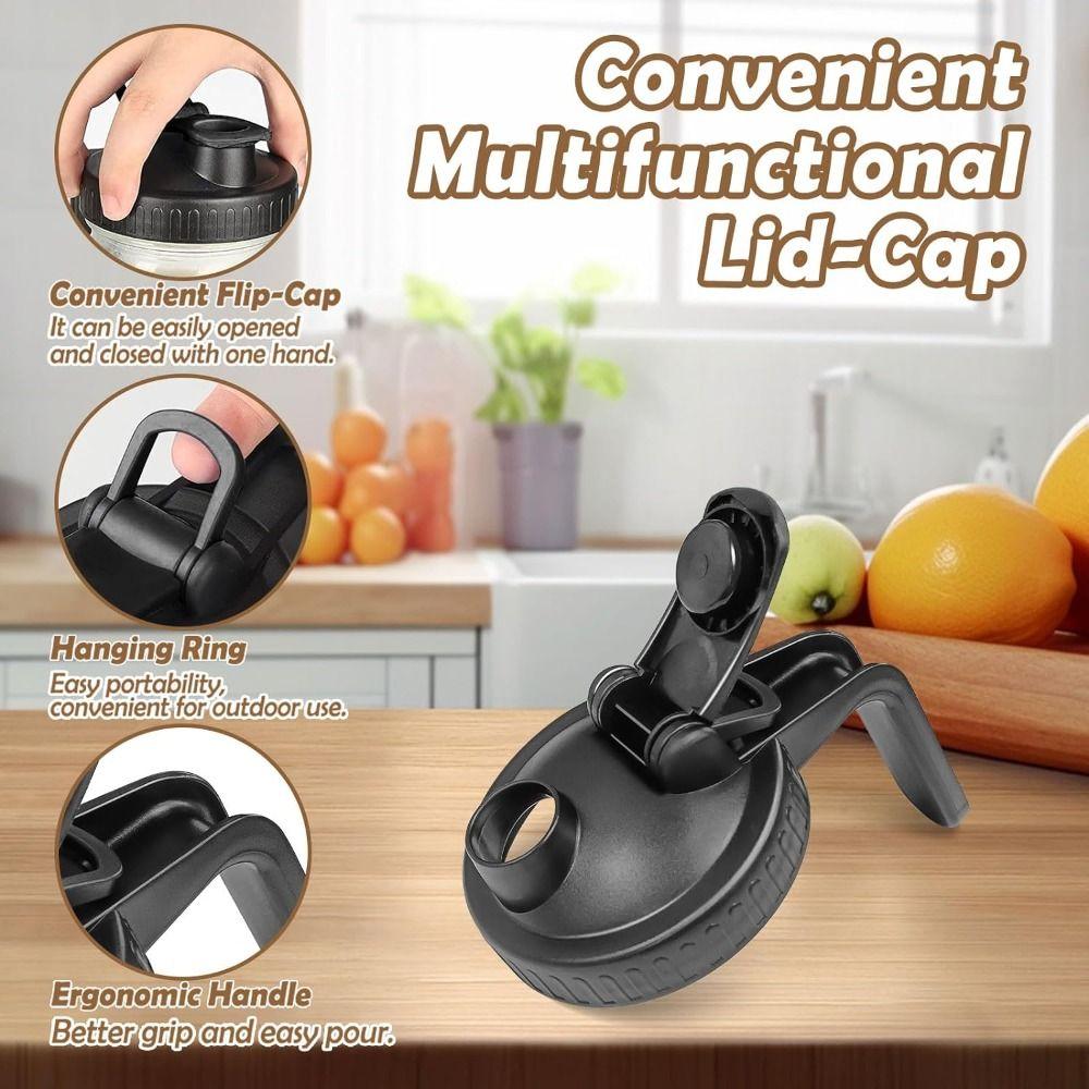 Large Capacity Wide Mouth Mason Jar Car Mounted Glasses Tumbler Glass Tea Cup  for Cold Brew