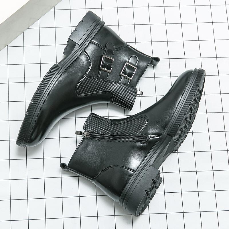 Модные итальянские кожаные сапоги чернильно-зеленого цвета, полусапожки темно-синего цвета, черные классические сапоги, деловые сапоги, коричневые зимние сапоги