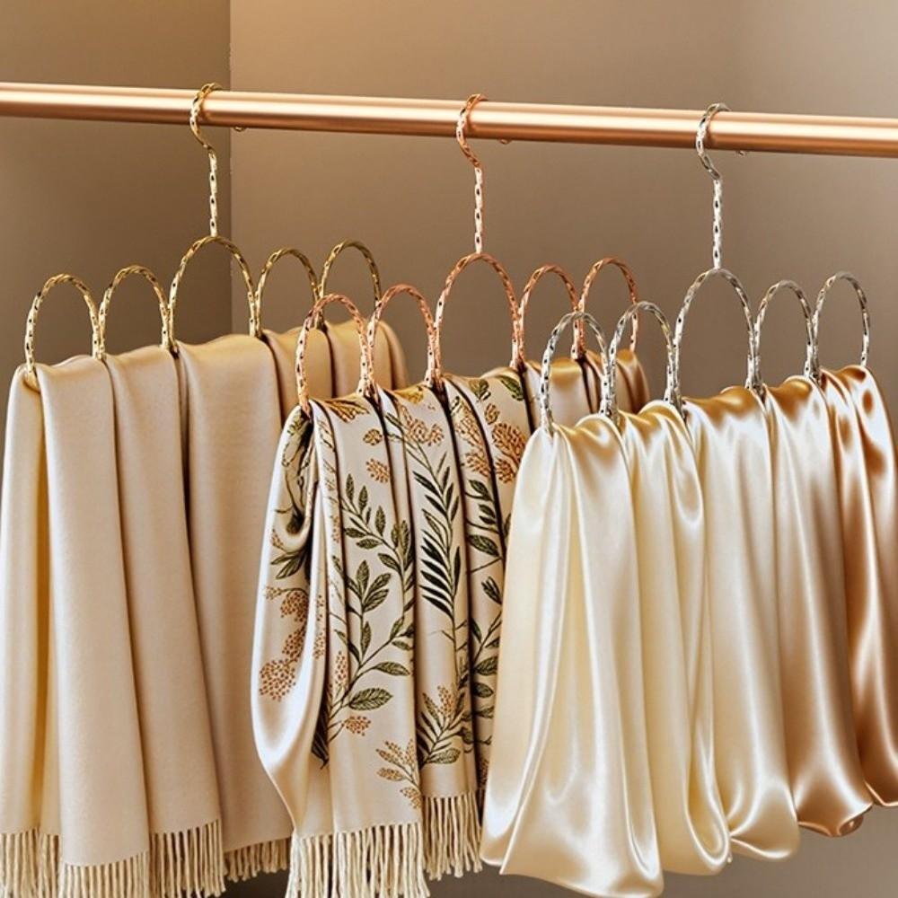 2PCS Snag-Free Tie Storage Holder Non-slip Clothing Hanger Silk Scarf Hanger  Closet Organization