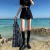 Pants Classic and Minimalist Fashion Versatile Broken Holes High-waisted Female Summer Outside Loose Thin Raw Edge A Word Denim Shorts Individuality