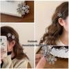2-Pack Rhinestone Snowflake Hair Clips, Women'S Princess Updo Bun Hair Accessories, Christmas Party Hair Clips, Festive Gift Hair Pins, Plastic