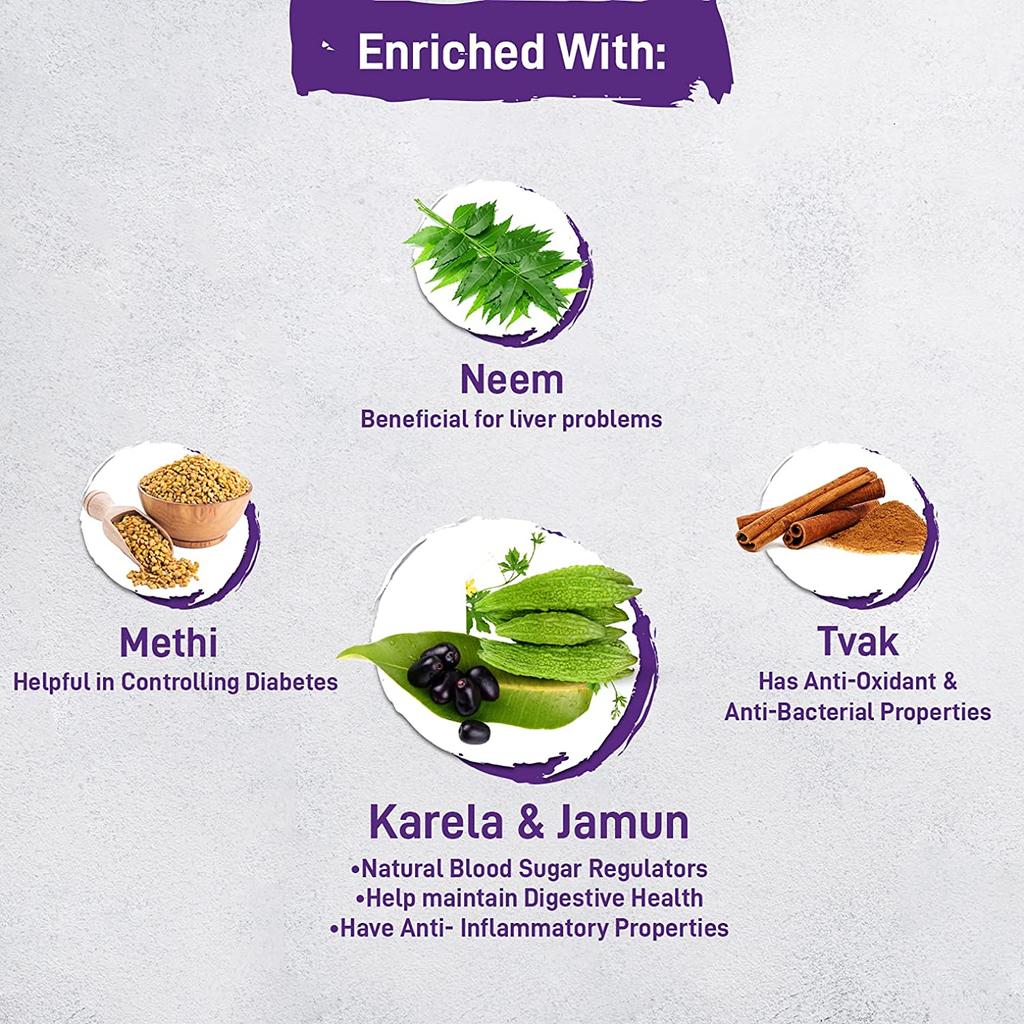 ZANDU HEALTH JUICE Занду Карела Джамун | Хорошо для иммунитета| очищает кровь естественным образом | эффективная закуска | Без добавления сахара (1000ml)