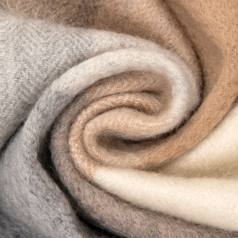 RECLOW RECLOW LAND 100% Кашемировый Клетчатый Шарф Серый