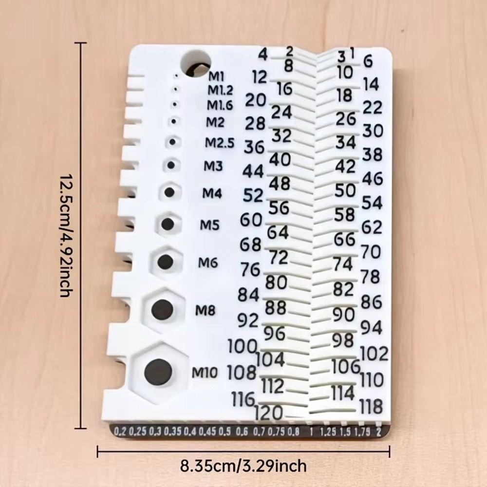 1Pcs M1-M10 Thread Checker Gauge Bolt Nut Size Checker for Hardware Maintenance Workshop