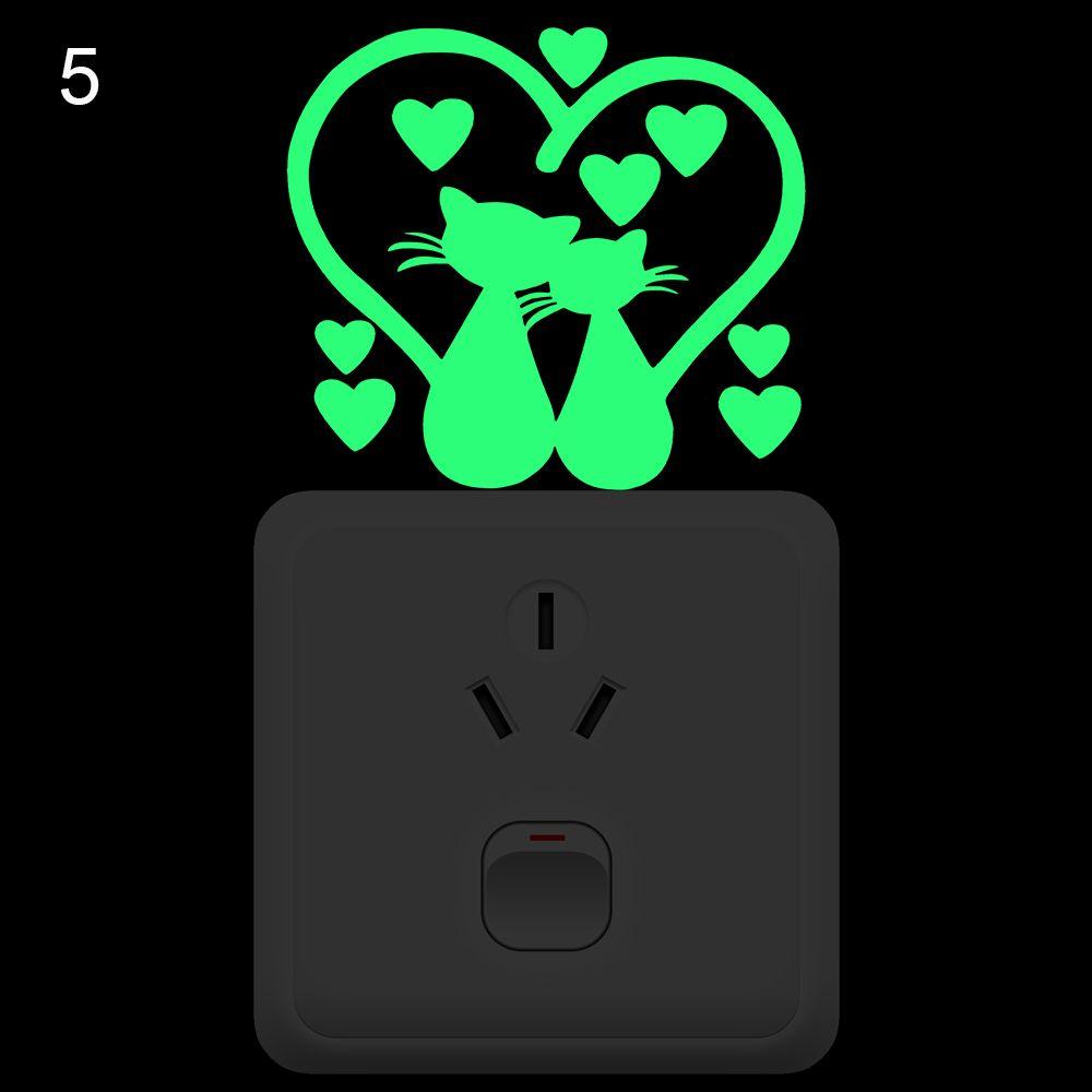 Rooms Decor Fluorescent Switch Outlet On-off Sticker Light Switch Sticker Luminous Wall Sticker