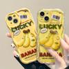 Applicable To Apple 14promax Mobile Phone Case IPhone 15/13 Funny Cute Banana Stand 12mini Transparent