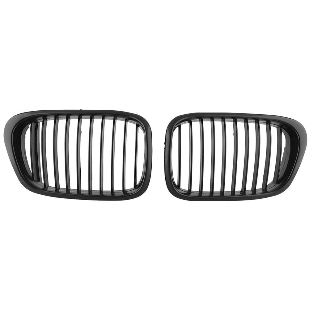 2pcs Style Car Front Black Wide Kidney Grille Grill for BMW E39 M5 Series 1997 1998 1999 2000 2001 2002 2003 520i 525 530