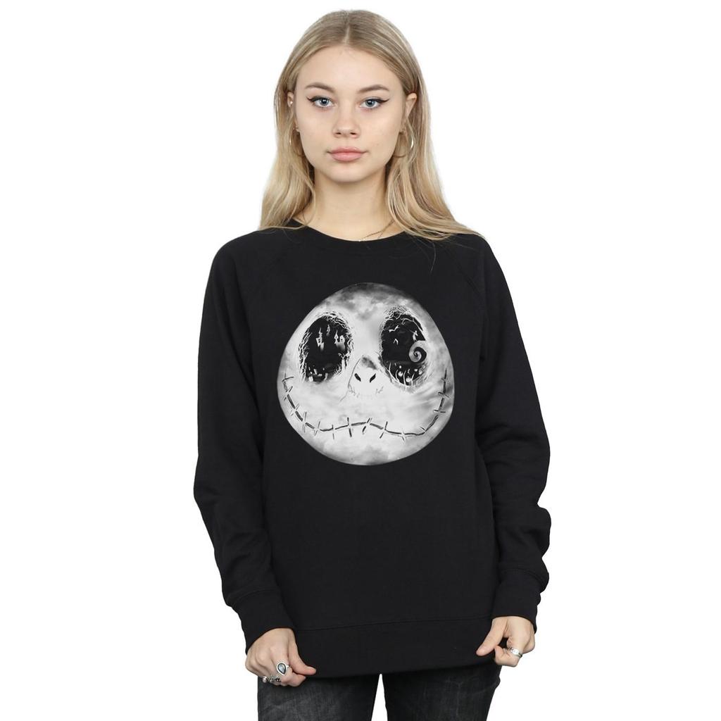 Disney Womens/Ladies Nightmare Before Christmas Jack Moon Face Sweatshirt