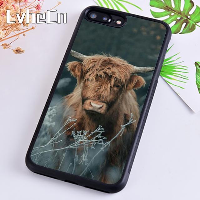 Cute Highland Cow Phone Case For iPhone 17 Air 13 12 14 15 16 Cover For Apple Pro Max 6S Plus plus