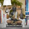 New 25 Centimetre Meditating Sitting Buddha Statue Showpiece Idol Home Decor Items for Living Room and Gifts