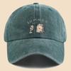 pc Cute Cartoon Cat with FanShaped Print Baseball Cap  Black Papa Truck Driver Hat Breathable  Comfortable Adjustable Size