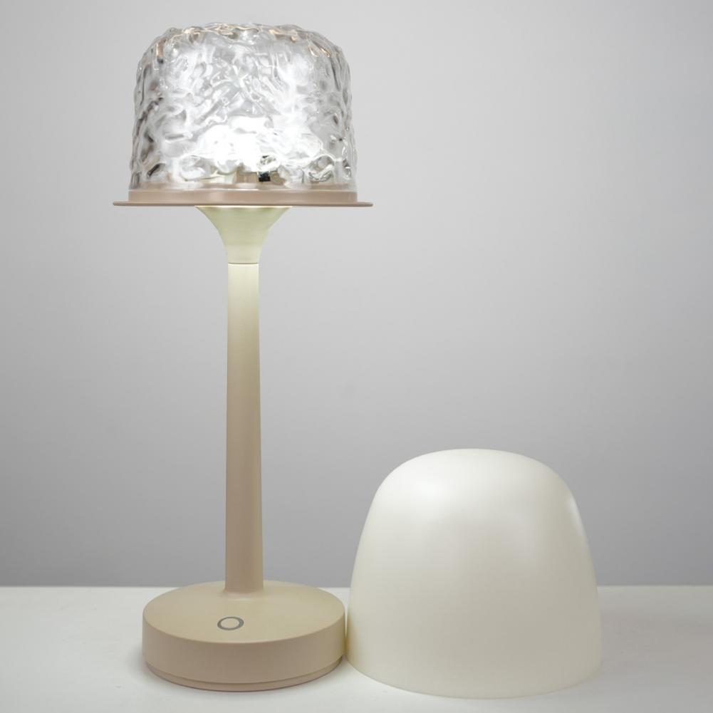 Настольная лампа Перезаряжаемый светодиодный ночник с пультом дистанционного управления Регулируемая яркость 16 цветов Окружающий прикроватный светильник с эффектом ряби на воде Набор